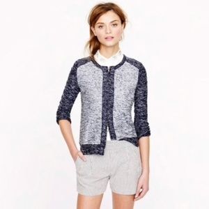 J Crew Colorblock Boucle Jacket Blazer Indigo S